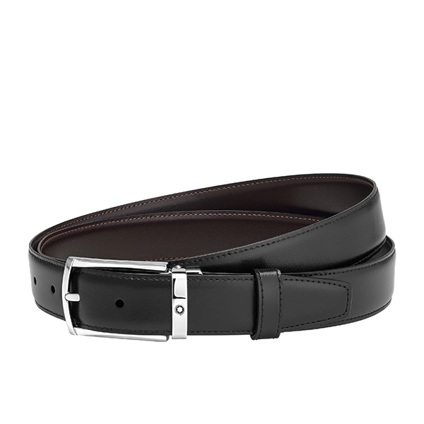 Foto Cintura elegante nera/marrone reversibile regolabile